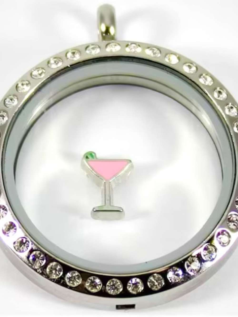 Origami Owl Pink Cocktail Charm
